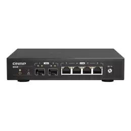 QNAP - Commutateur - non géré - 2 x 10 Gigabit SFP+ + 4 x 2.5GBase-T - de bureau (QSW-2104-2S)_3